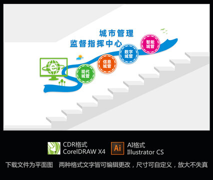 智慧城市管理樓道墻