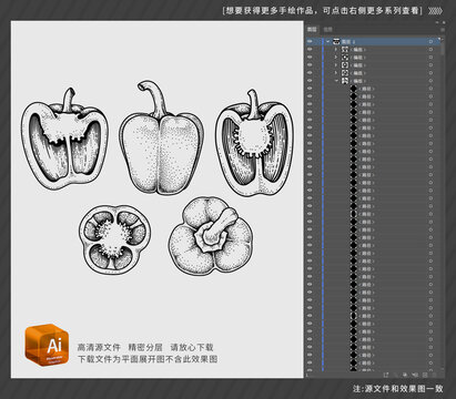 青椒插圖