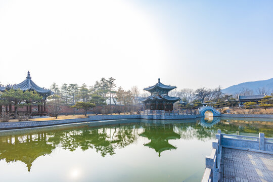 山西太原晋祠公园景观