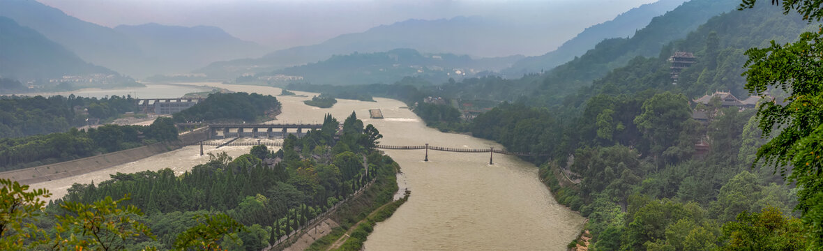 都江堰全景图