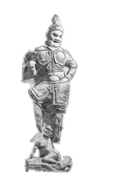 莫高窟第四十五窟北方多聞天王