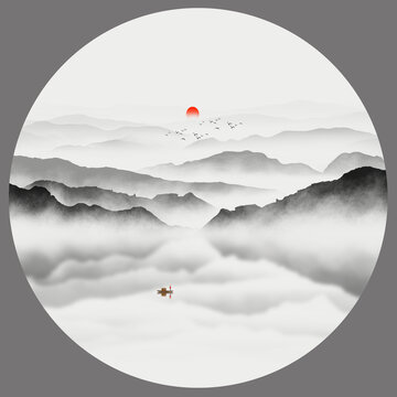 水墨山水畫