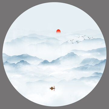 新中式水墨山水