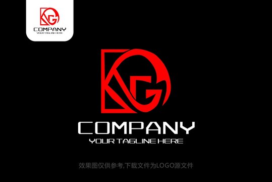 GK字母LOGO印章LOGO