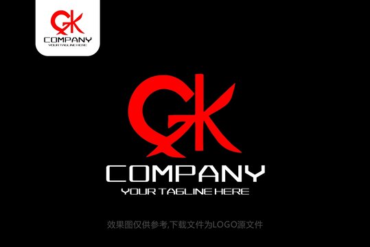 GK字母标志时尚创意LOGO