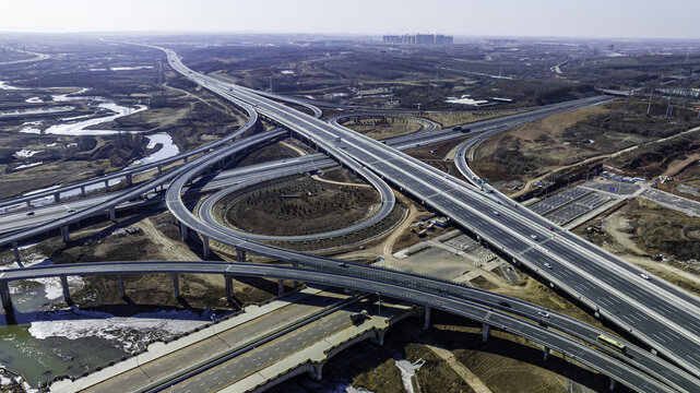中国长春建设中的立交桥