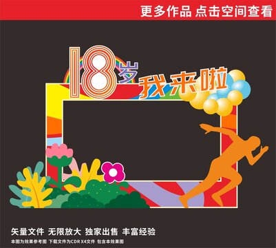 18歲成人拍照框