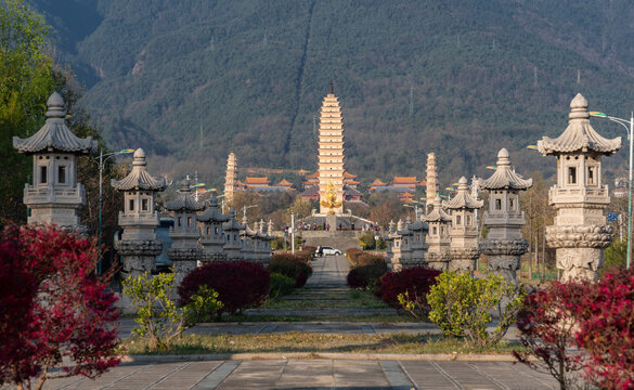 云南大理崇圣寺三塔