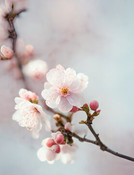 春天踏青春游樱花特写春季风光