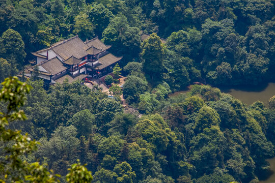 青城山索道站俯瞰