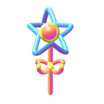 3d藝術氣球魔法棒免摳素材