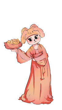 兔子擬人插畫