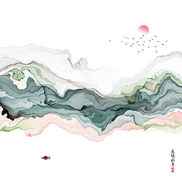 抽象山水畫