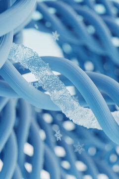 冰丝面料纤维3D特效