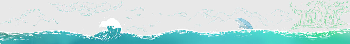 大海波浪國(guó)朝插畫