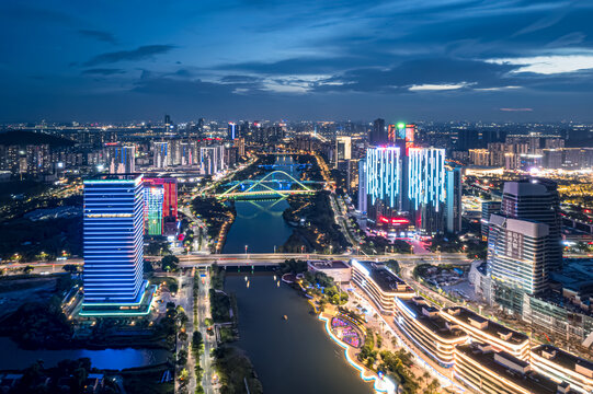 南沙蕉门夜景