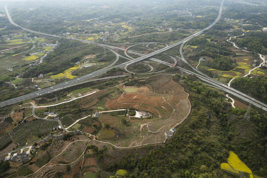 宜岳高速公路互通航拍