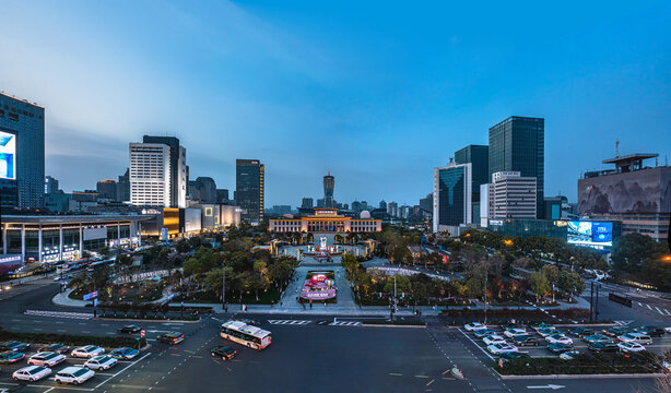 杭州武林广场全景