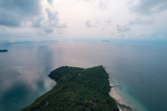 广西北海涠洲岛海岛风光航拍