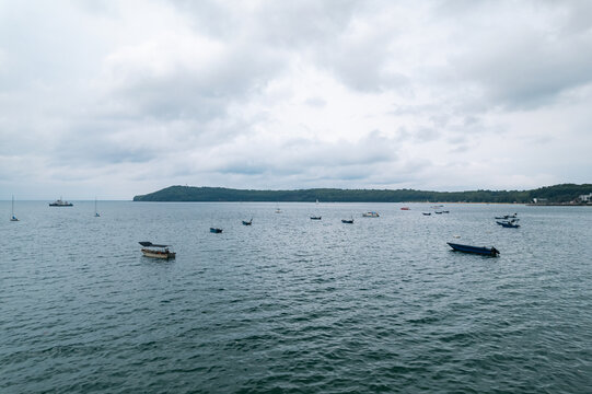 广西北海涠洲岛海岛风光航拍