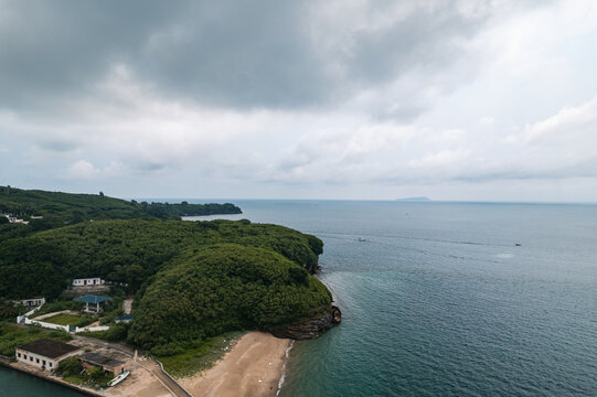 广西北海涠洲岛海岛风光航拍