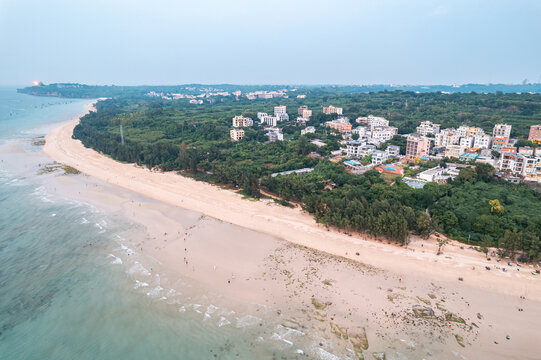 广西北海涠洲岛海岛风光航拍