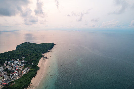 广西北海涠洲岛海岛风光航拍