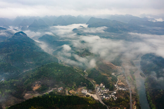 贵州荔波漳江大小七孔风景区