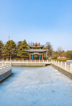 山西太原晋祠公园景观