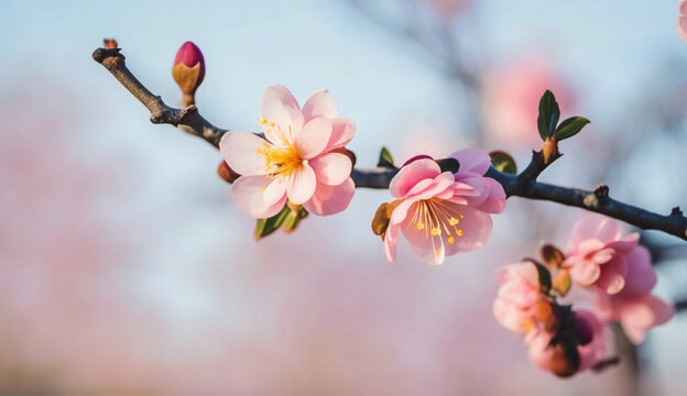 桃花素材春天高清特写