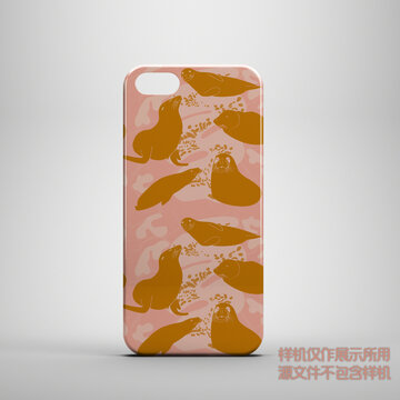 手机壳布料图案设计海豹