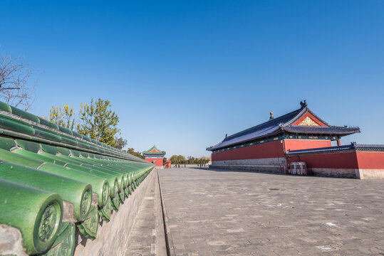 北京天坛公园的古建筑