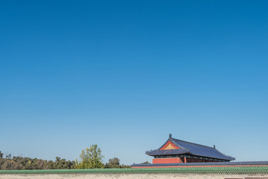 北京天坛公园的古建筑