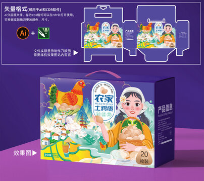 農(nóng)家土雞蛋手提箱