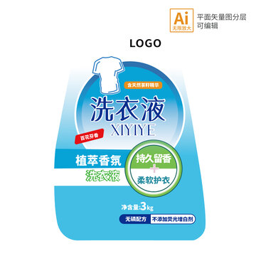 洗衣液瓶貼
