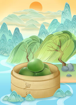 清明節(jié)柳樹青團(tuán)