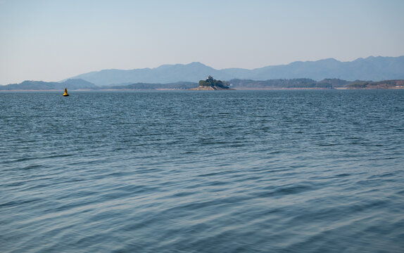 万佛湖远眺山水风光