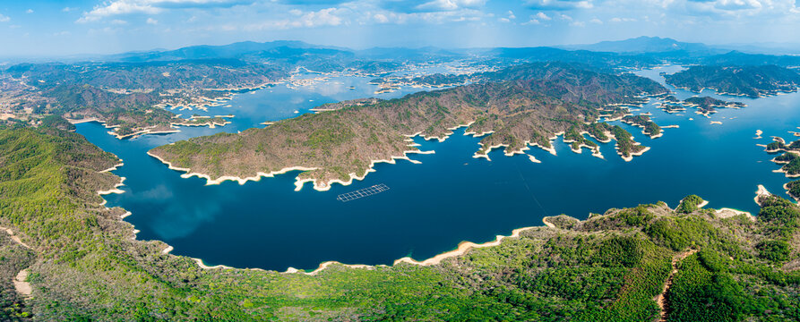 湖南岳阳铁山水库湖泊千岛湖