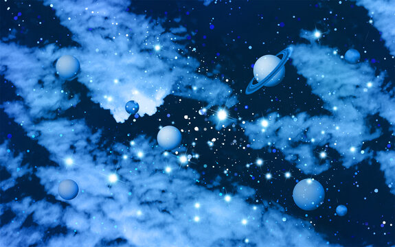 藍(lán)色星空?qǐng)D