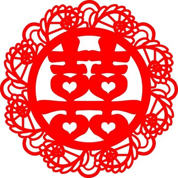 花邊古典喜字