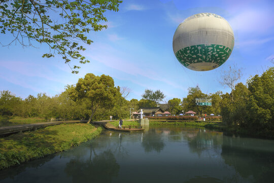 杭州西溪湿地氢气球