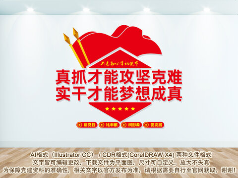 真抓實(shí)干黨建文化墻