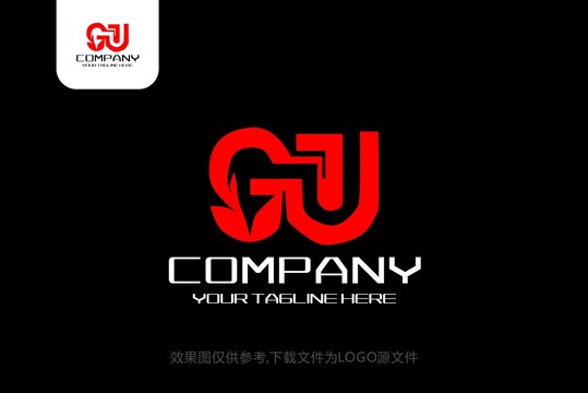 休闲娱乐英文GU字母logo