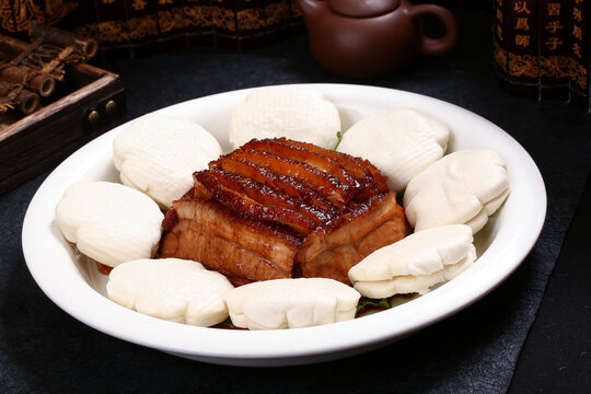 扣肉夹饼