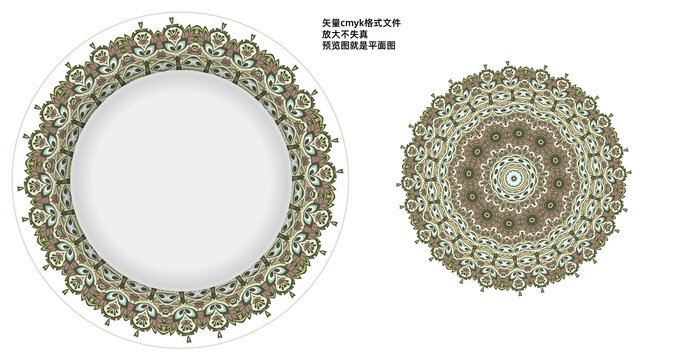 餐具盘子花面花纹图案