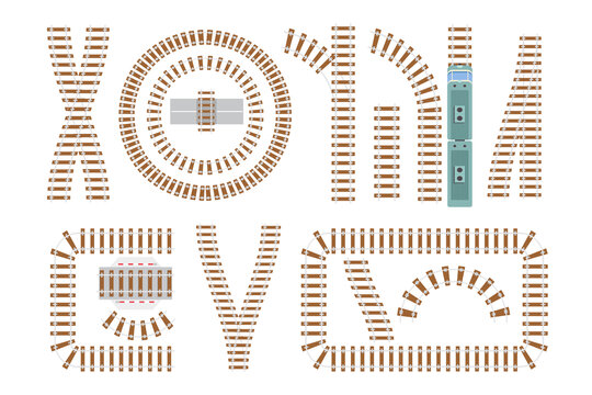 各式轨道平面插图素材
