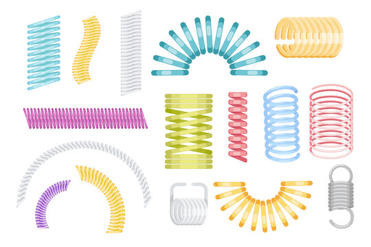 缤纷弹簧素材集合 平面插图