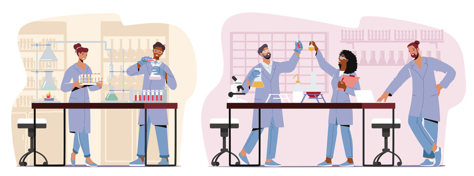 科学家开心做实验插图集合