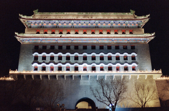 北京前门正阳楼夜景