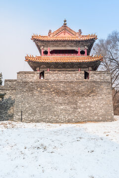 冬天雪后的沈阳清昭陵